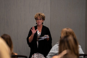 Lisa Cox, 2022 chair of CAI’s Community Association Managers Council, speaks at the 2021 CAI Annual Conference and Exposition: Community NOW, in Las Vegas. (Photo by Chelsa Christensen)